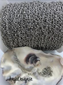 Kedja mor&son antiksilver 3mm bred, 1 meter