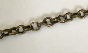 Kedja ärtlänk 4,5mm brons, 1 meter