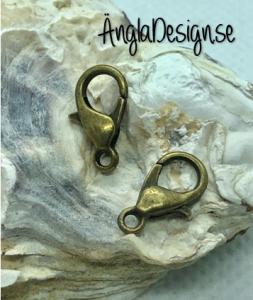 Karbinlås 12x7mm i bronsfärg, 10-pack