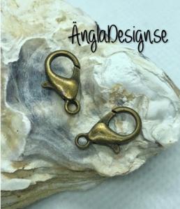 Karbinlås 14x9mm i bronsfärg, 10-pack