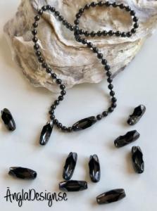 Lås till kulkedja 2mm, svart i rostfrittstål , 10-pack