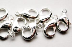 Karbinlås, antiksilver, 7x12mm, 10-pack