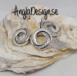 Mellandel Donuts vriden ring ihåligt, antiksilver, 3-pack