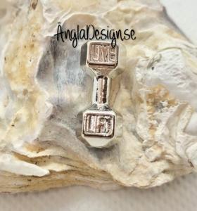 Mellandel hantel "live lift" liten platinum pläterad, 1st