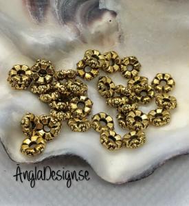 Mellandel rondell 5,5mm antikguld, 30-pack