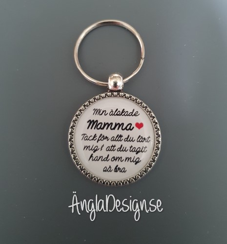 Färdig nyckelring ”Min älskade Mamma”, 1st
