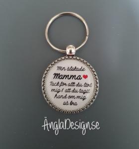 Färdig nyckelring ”Min älskade Mamma”, 1st