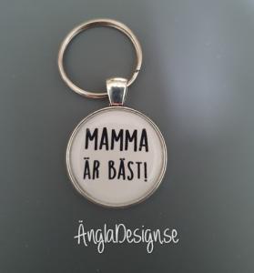 Färdig nyckelring ”Mamma är bäst”, 1st