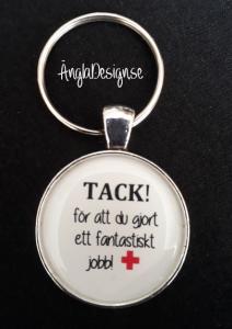 Färdig nyckelring ”Tack för att du gjort ett fantastiskt jobb”, 1st