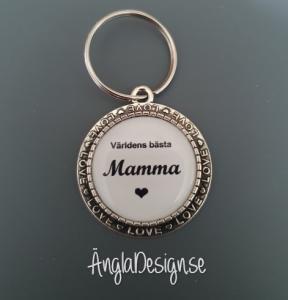 Färdig nyckelring ”Världens bästa Mamma”, 1st