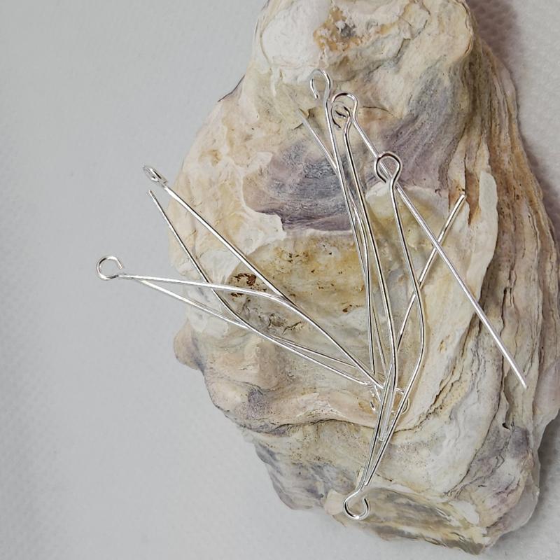 Öglepinnar ljust silver, 4cm, 30-pack