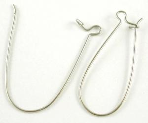 Örkrokar stora ovala ljust silver, 4-pack