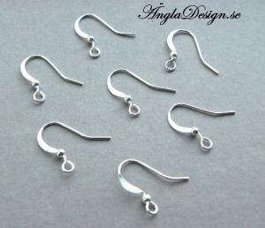 Örkrokar ljust silver, hamrade, 20-pack