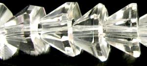 Glaspärla facetterad klar 25-pack