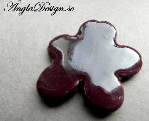 Porslinsblomma 38mm, vinröd, 1st