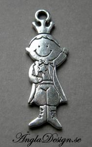 Hänge prins, antiksilver, 1st