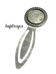 Bokmärke ram diameter 20mm, antiksilver, 1st