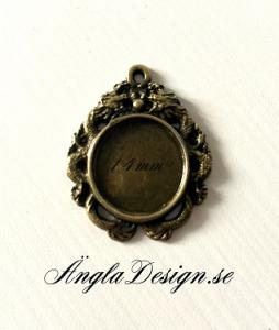 Berlock ram, brons för 13mm, drake, 4-pack