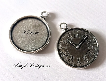 Ramberlock antiksilver, för 25mm, klocka, 1st