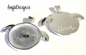 Andrasortering: Ramberlock ljust silver 25mm, med vingar,1st