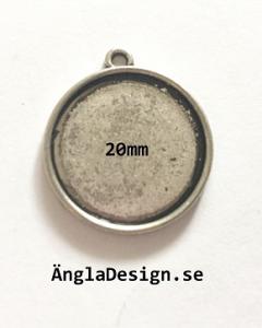 Ramberlock slät antiksilver, för 20mm, 2-pack