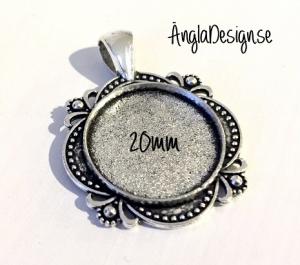 Ramberlock antiksilver, vintagestil, för 20mm, 1st