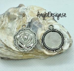 Ramberlock 14mm antiksilver ros , 1st