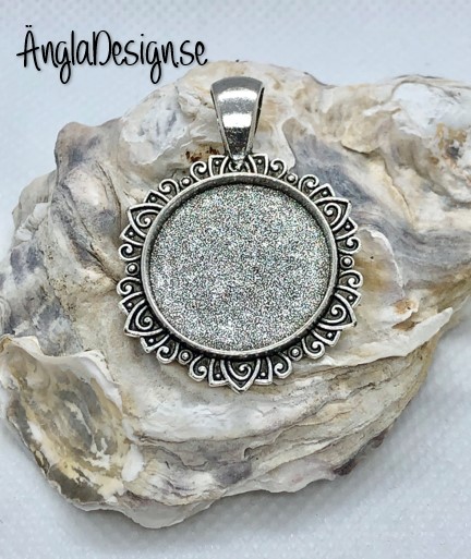 Ramberlock antiksilver 20mm keltiskt mönster, 1st