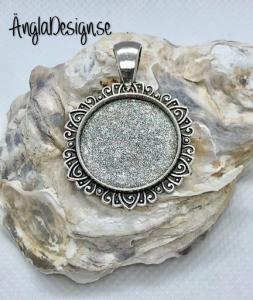 Ramberlock antiksilver 20mm keltiskt mönster, 1st