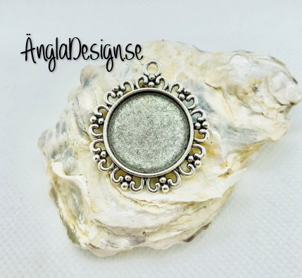 Ramberlock antiksilver 20mm små kronor, 1st