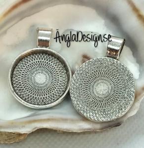 Ramberlock slät antiksilver 20mm, 1st