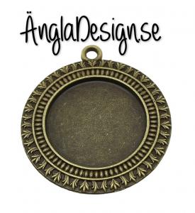 Ramberlock 25mm små löv brons, 1st