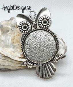 Ramberlock uggla, antiksilver för 25mm, 1st