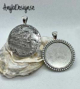 Ramberlock antiksilver 30mm tåg motiv, 1st