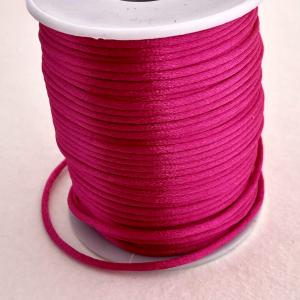Satintråd/rattail cerise 2mm 1meter