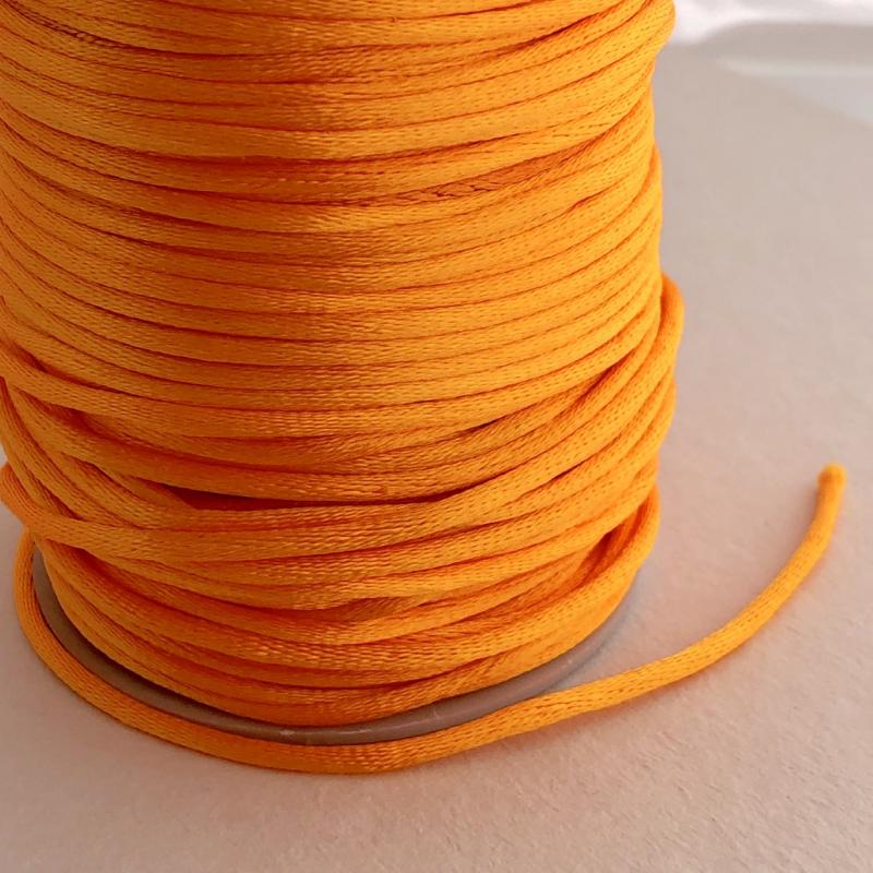 Satintråd/rattail orange 2mm 1meter