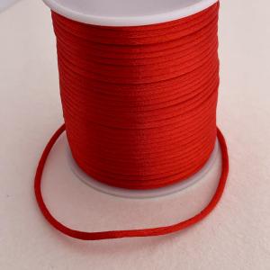 Satintråd/rattail röd 2mm 1meter