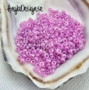 Seed beads pastell ljuslila 2mm, 20 gram