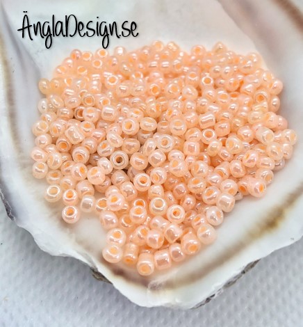Seed beads pastell orange 2mm, 20 gram