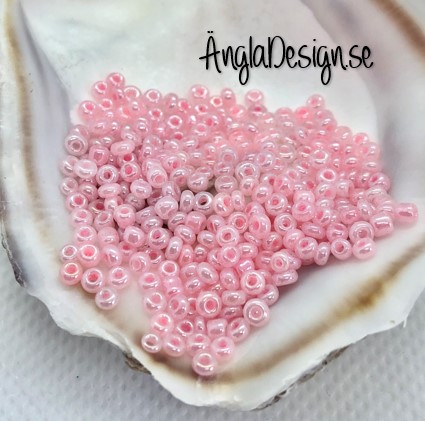 Seed beads pastellrosa 2mm, 20 gram