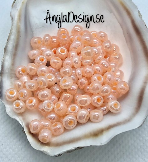 Seed beads pastell laxrosa 4mm, 20 gram