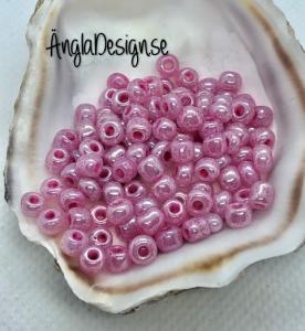 Seed beads pastell plommon 4mm, 20 gram