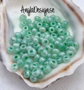 Seed beads pastell turkos 4mm, 20 gram