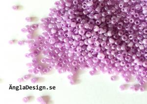 Seed beads ca 2mm, lila glansiga, 25gram