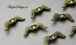 Mellandel söta änglavingar, brons, 10-pack