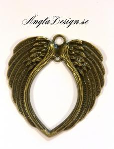 Hänge stort med vingar och ögla, brons, 1st