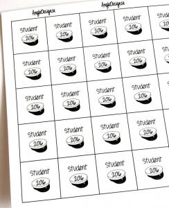 Textark studentmössa 2020 14mm 20 rutor