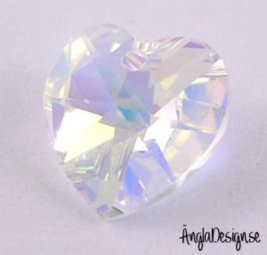 Hjärta i österrikisk kristall klar AB 10mm, 1st
