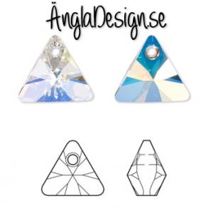Triangel i Österrikisk kristall klar AB 8mm,1-pack