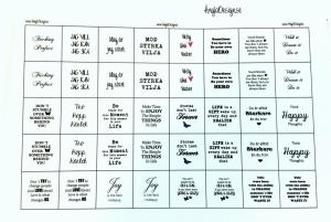 Färdigt textark för 14mm, blandade budskap (2), 1 ark